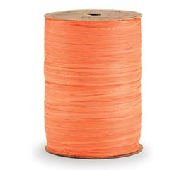 MATTE TROPICAL ORANGE RAFFIA RIBBON