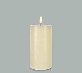 CANDLE PATRIA 3D LED IVORY 6&quot; PILLAR