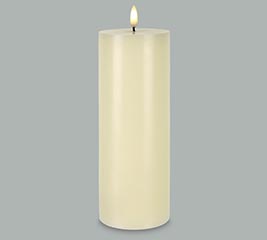 CANDLE PATRIA 3D LED IVORY 8&quot; PILLAR