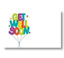 ENCL CARD GET WELL SOON BALLOONS