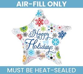 4"FLAT XMA HOLIDAY SNOWFLAKES STAR