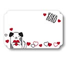 XOXO DOG WITH HEARTS ENCLOSURE CARD