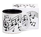 Related Product Image for MUG WHITE WITH BLACK MUSIC NOTES 