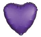 17&quot;SOLID SATIN LUXE PURPLE ROYALE HEART
