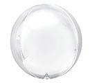 16&quot; SOLID WHITE ORBZ BALLOON