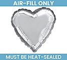 Related Product Image for 4&quot; METALLIC SILVER HEART SHAPE 