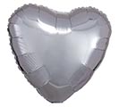 Related Product Image for 17&quot; METALLIC SILVER HEART SHAPE 