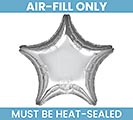 Related Product Image for 9&quot; METALLIC SILVER STAR SHAPE 