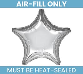 9&quot; METALLIC SILVER STAR SHAPE
