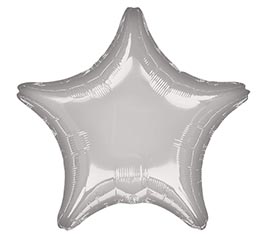 19&quot; METALLIC SILVER STAR SHAPE