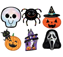 14&quot; HALLOWEEN SHAPE ASSORTMENT OF 24