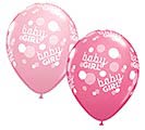 11&quot;BBY BABY GIRL PINK DOTS-A-ROUND