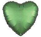 17&quot;SOLID SATIN LUXE EMERALD HEART SHAPE