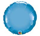 18&quot; SOLID CHROME BLUE ROUND BALLOON
