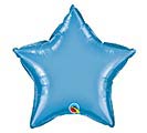 20&quot; SOLID CHROME BLUE STAR BALLOON