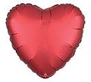 17&quot;SOLID SATIN LUXE SANGRIA HEART SHAPE