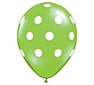 11&quot; LIME GREEN DOTS