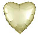 17&quot;SOLID SATIN LUXE PASTEL YELLOW HEART