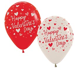 11" SEMPERTEX VALENTINE STRIPED HEARTS