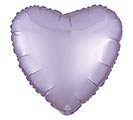 17&quot;SOLID SATIN LUXE PASTEL LILAC HEART