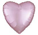 17&quot;SOLID SATIN LUXE PASTEL PINK HEART