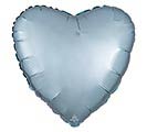 17&quot;SOLID SATIN LUXE PASTEL BLUE HEART