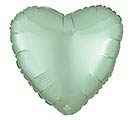 17&quot;SOLID SATIN LUXE MINT GREEN HEART