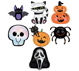 14" HALLOWEEN SHAPE ASSORTMENT OF 24
