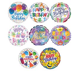 9" AIR-FILLED BIRTHDAY ASSORTMENT