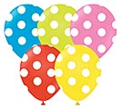 Related Product Image for 12&quot; WHITE POLKA DOTS CARNIVAL ASST 50PK 