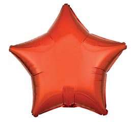 19&quot; METALLIC ORANGE STAR SHAPE