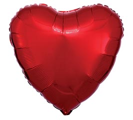 17&quot; METALLIC RED HEART SHAPE
