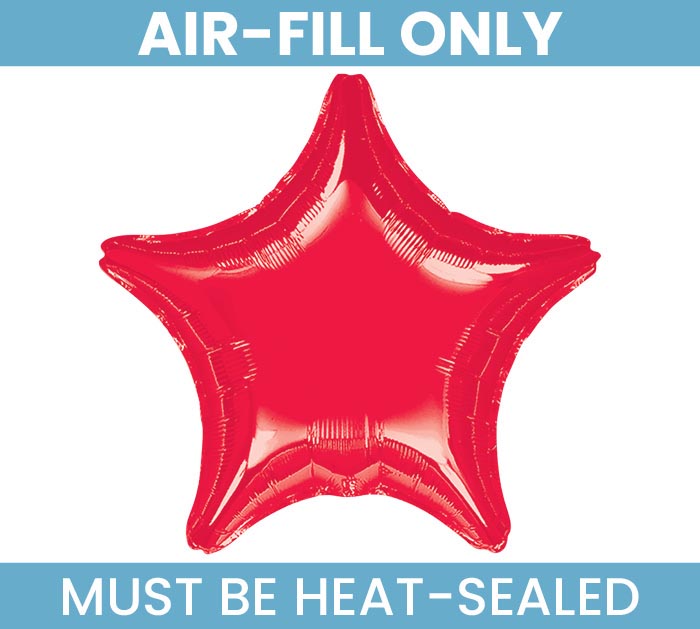 4inch Metallic Red Star Shape Foil Balloons