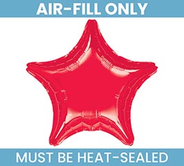 9&quot; METALLIC RED STAR SHAPE