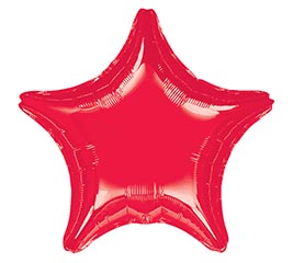 4&quot; INFLATED SOL METALLIC RED STAR