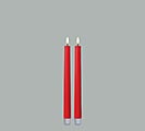 CANDLE PATRIA 3D LED RED TAPER 11&quot;