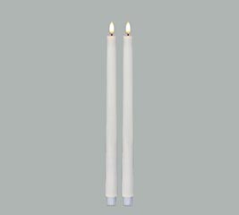 CANDLE PATRIA 3D LED WHITE TAPER 15&quot;