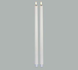 CANDLE PATRIA 3D LED WHITE TAPER 18&quot;