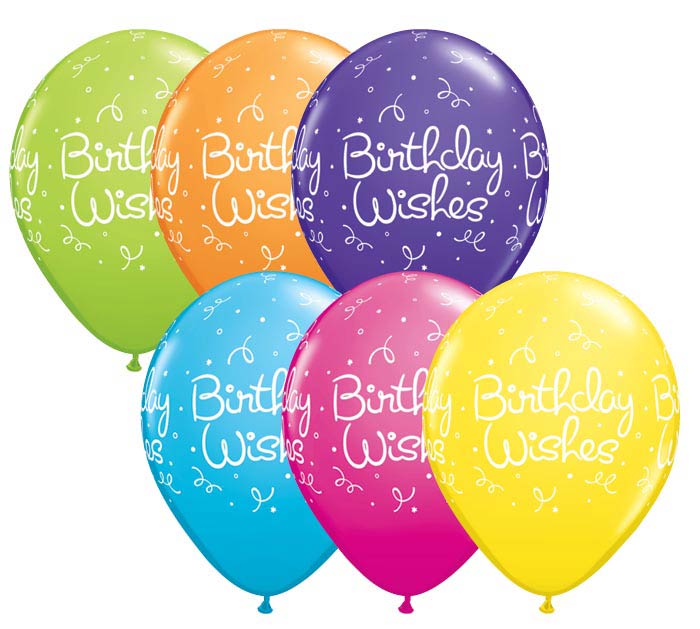 11In Happy Birthday Wishes Dots Latex Balloons
