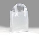 10&quot;H X 8&quot;W X 4&quot; CLEAR FROSTED TOTE BAG