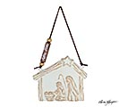 HOLY FAMILY UNDER CRECHE ORNAMENT