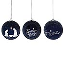 4&quot; STARRY NIGHT NAVY ASSORTED ORNAMENTS