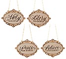 HOLIDAY SPARKLE GOLD MESSAGE ORNAMENTS