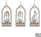 BEHOLD HIM HOLY FAMILY ASTD ORNAMENTS