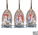 NATIVITY ORNAMENT ASTD WITH BANNERS