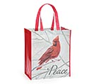 CARDINAL TOTE WITH PEACE MESSAGE