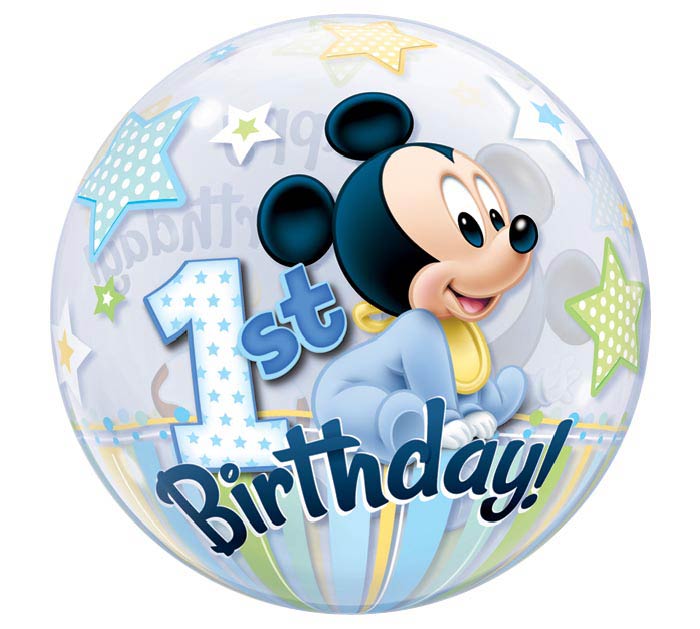 Bederven ga zo door Nest 22" Package Baby Mickey Mouse Bubble Balloon