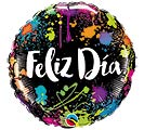 18&quot;PKG SPA FELIZ DIA COLOR SPLASHES