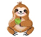 39&quot;PACKAGED SWEET SLOTH SHAPE BALLOON