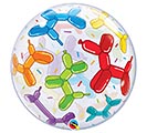 22&quot; PKG BALLOON DOGS BUBBLE BALLOON